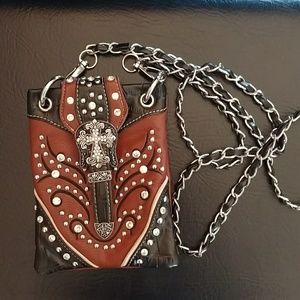 Studded Western Cell Phone Purse